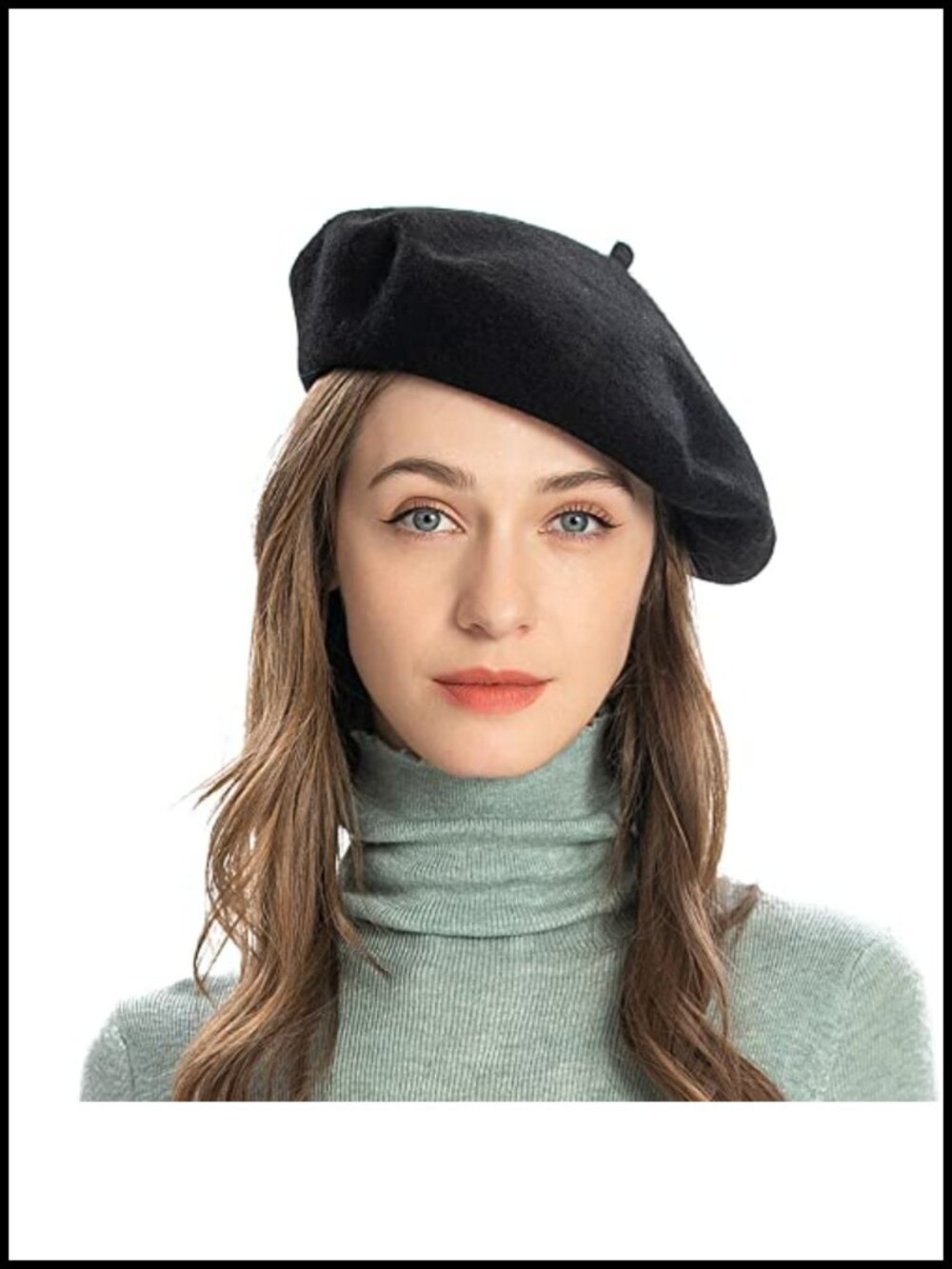 Wool French Beret Hat Solid Color Classic Artist Cap Women